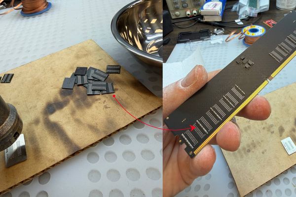 Modder Crafts 32GB DDR5 Desktop DIMMs Using Laptop Memory, Saves $130 with Custom Firmware