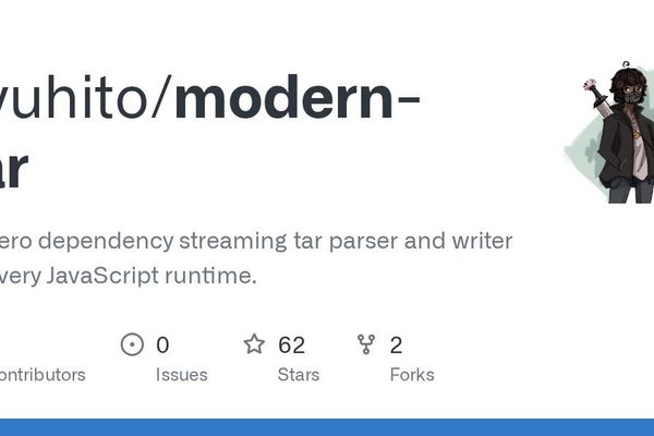 Modern-tar: The Zero-Dependency Streaming Archive Solution for JavaScript Runtimes