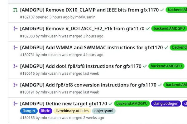 AMD GFX1170 ISA Changes Reveal RDNA 4m Architecture Details