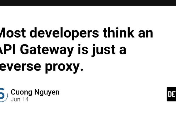Most developers think an API Gateway is just a reverse proxy. - DEV Community