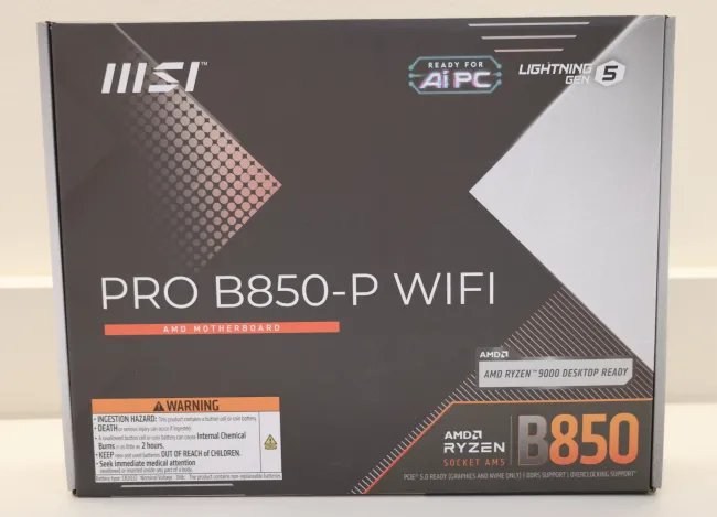 MSI PRO B850-P WIFI package