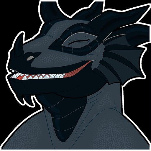 My lizard fursona making an laugh face.