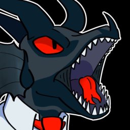 My lizard fursona making an scream face.