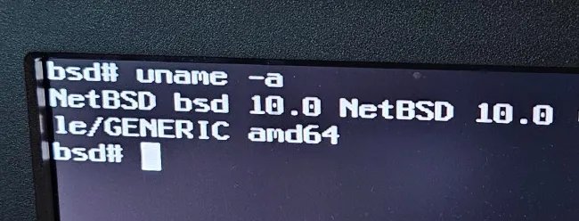 NetBSD console