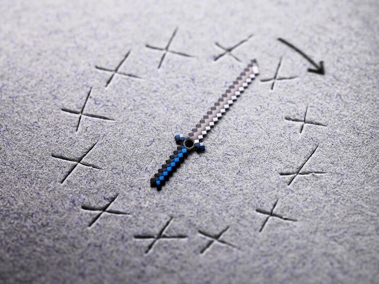 Sword-shaped minute hand