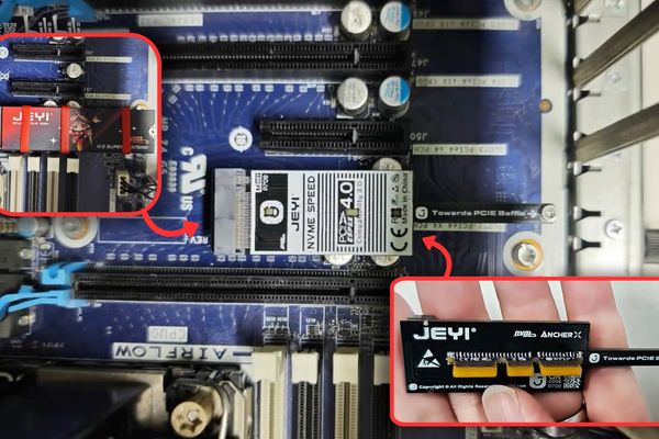 JEYI's ArcherX Adapter Flattens PCIe Storage, Solving GPU Blockage Issues