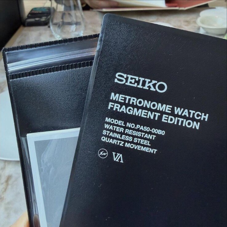 The packaging for Seiko’s Metronome Watch Fragment Edition