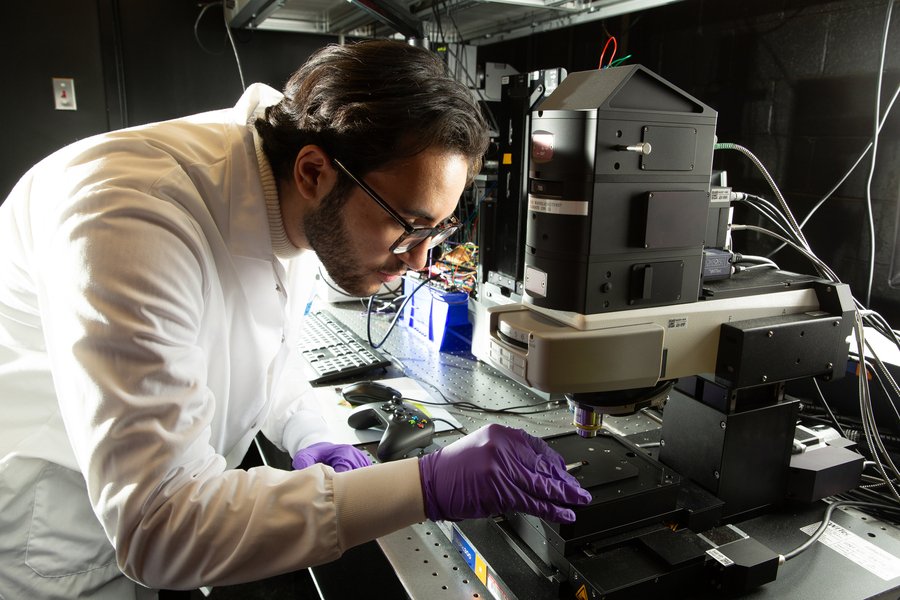 Seleem Badawy in lab.