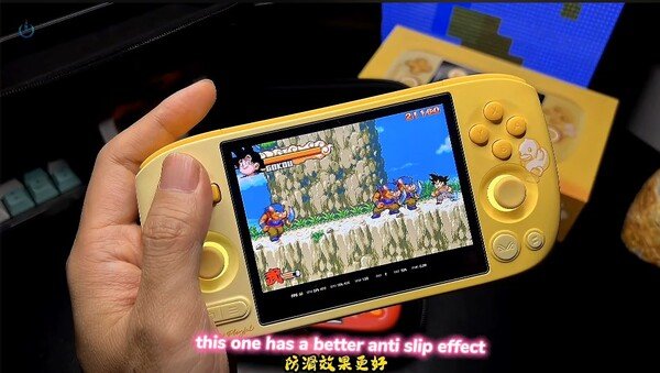 The Ayaneo Pocket Air Mini B.Duck Edition has a gradient yellow design with matching buttons and thumbsticks.