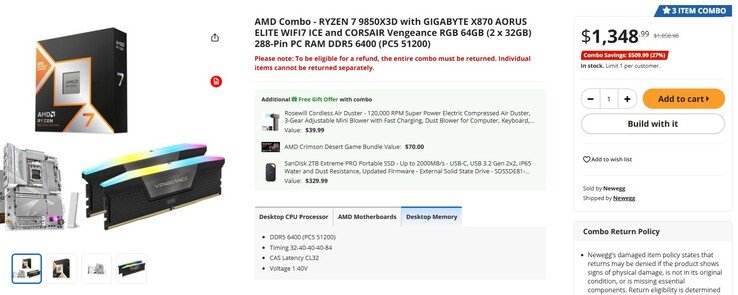 3-in-1 combo bundle listed on Newegg. 