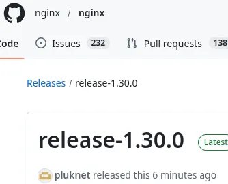 Nginx 1.30 released