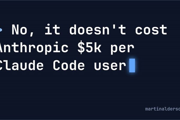 No, it doesn't cost Anthropic $5k per Claude Code user