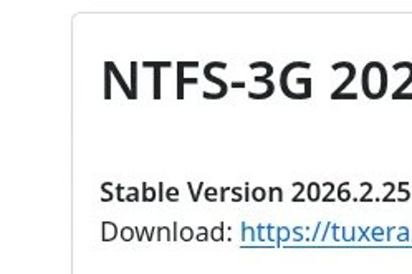 NTFS-3G FUSE Driver Sees First New Release In Four Years