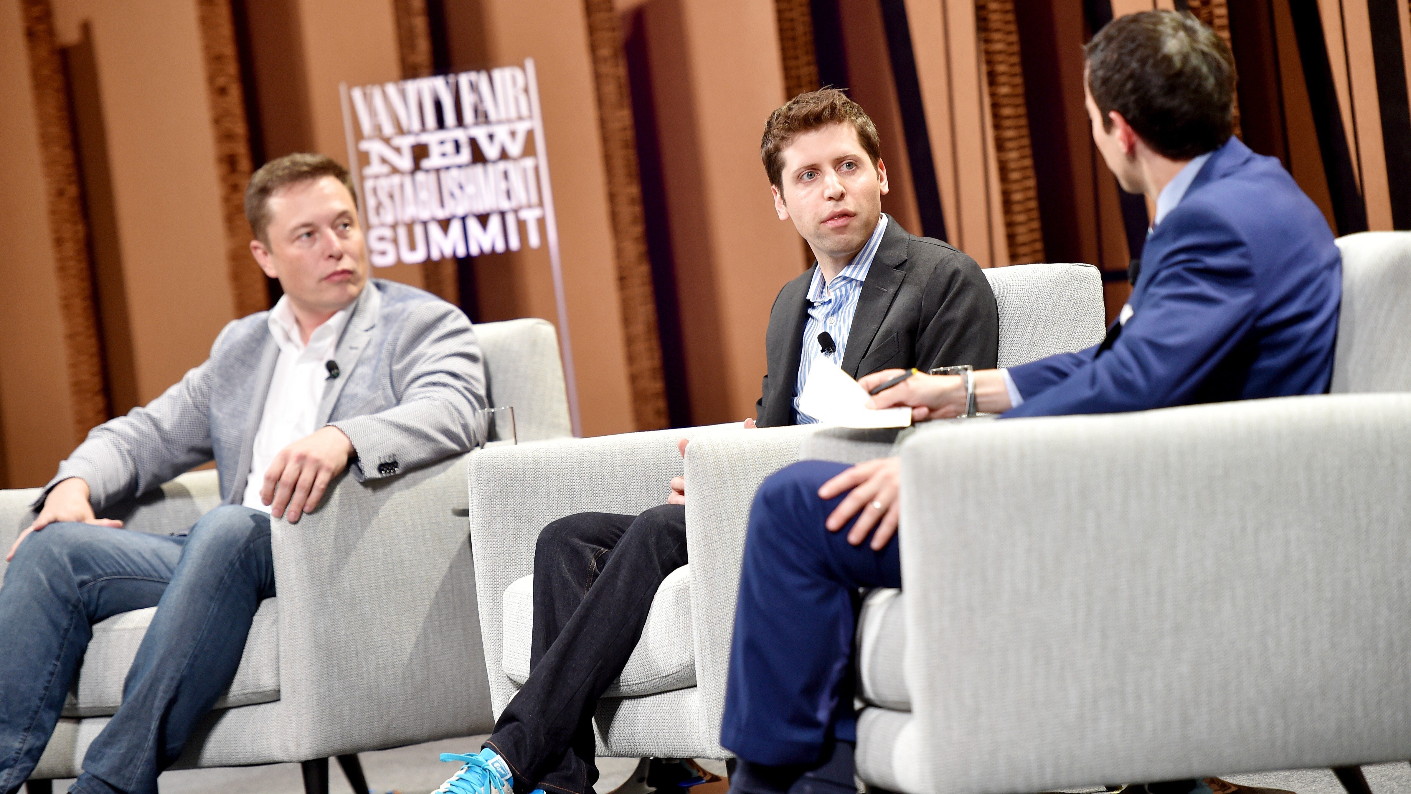 Sam Altman and Elon Musk at a Vanity Fair event back in the day