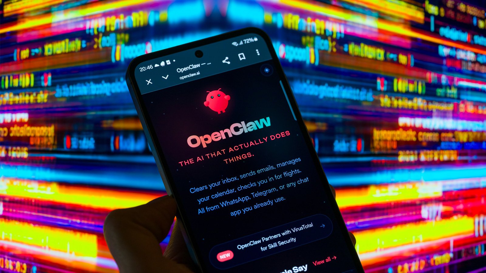 OpenClaw on a phone.