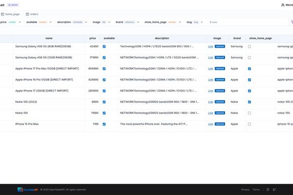 OpenTableAPI: Simplifying Backend Development Through API-First Data Management