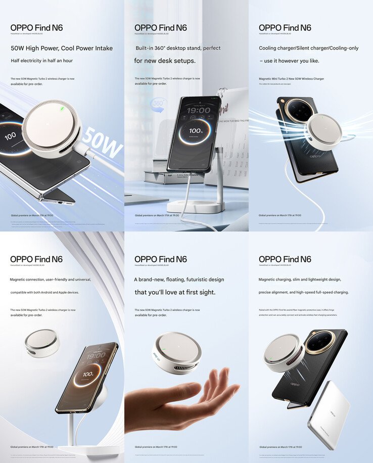 Core highlights of the 2nd-gen 50W Oppo magnetic wireless charger and cooler (machine translated)