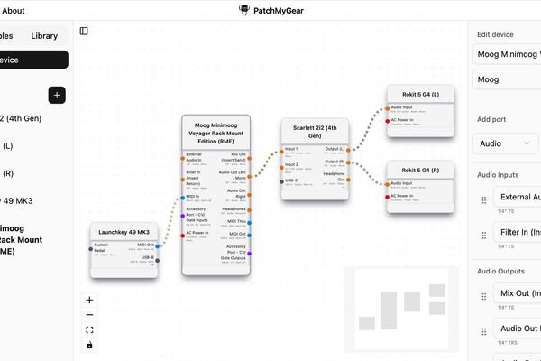 PatchMyGear Digitizes Audio Studio Wiring for Streamlined Signal Flow Management