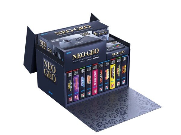 The NeoGeo AES+ Ultimate Edition includes 10 game cartridges.