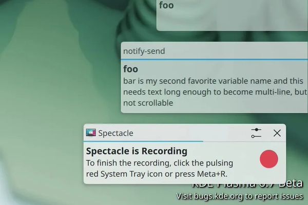 Plasma 6.7 Beta Adds Progressive Remote Desktop Encoding and New Notification Animation