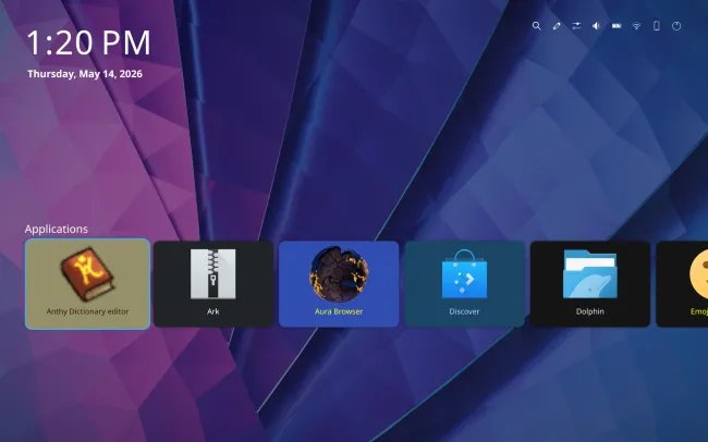KDE Plasma Big Screen UI