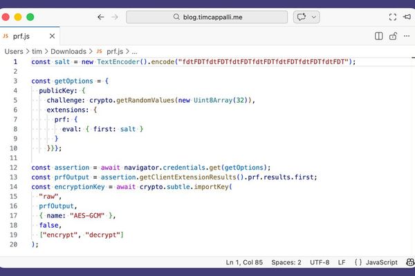 The Hidden Danger of Using Passkeys for Data Encryption