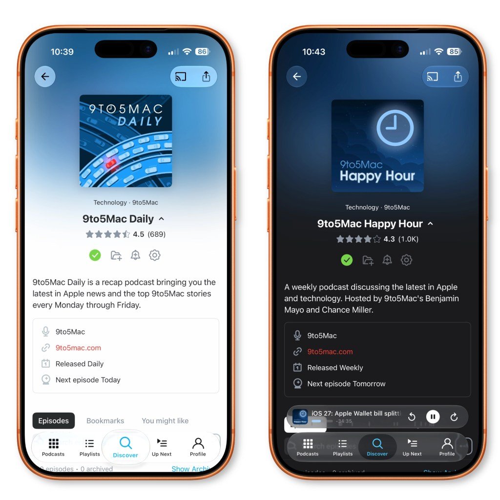 Pocket Casts adopts Liquid Glass design in latest podcast player app update - 9to5Mac