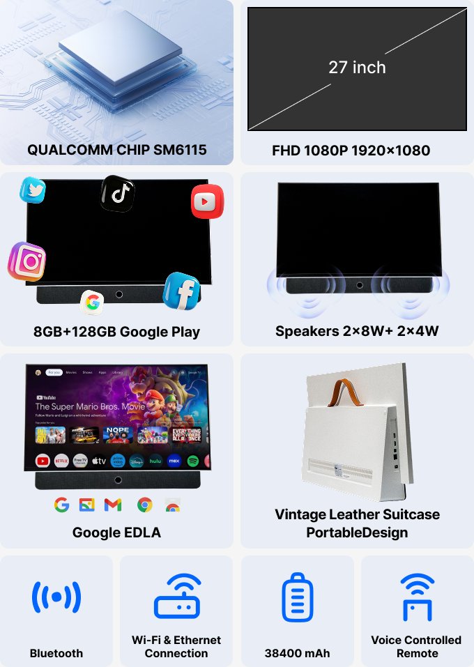 Portable 27-inch monitor with Google TV, battery and built-in soundbar launches with discount - NotebookCheck.net News