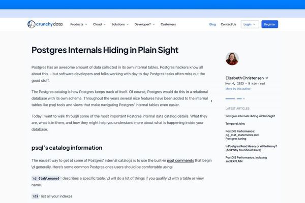 PostgreSQL's Hidden Depths: Mastering the Internal Catalog for Peak Performance
