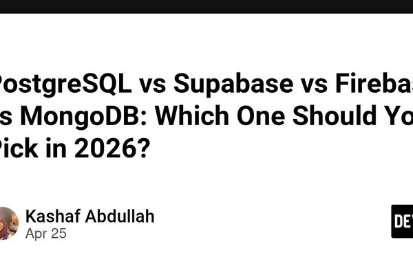 PostgreSQL vs Supabase vs Firebase vs MongoDB: Choosing the Right Database for 2026