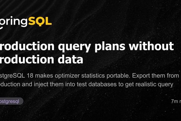 Production query plans without production data | boringSQL