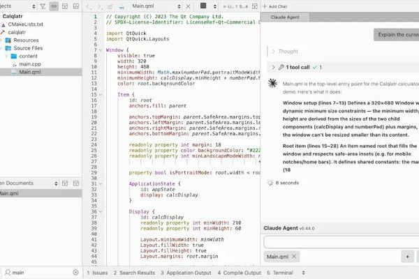 Qt Creator 20 adds AI agent support for C++ and Qt developers