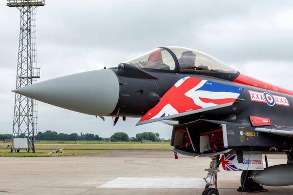 RAF tests laser-guided rockets for drone defense as Typhoon jet trials APKWS system