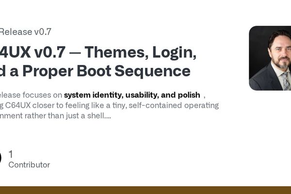 C64UX v0.7 Brings Login System, Themes, and Boot Sequence to Commodore 64 Shell