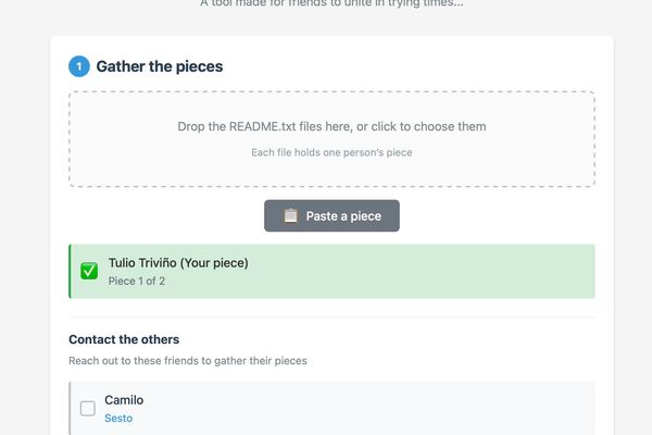 ReMemory: A Browser-Based Tool for Secure Recovery Key Sharing