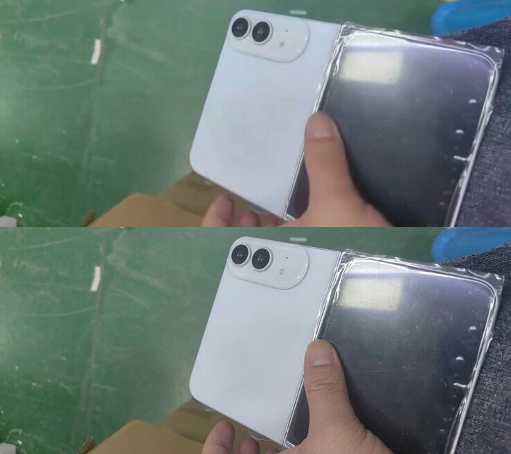 Leaked iPhone Ultra dummy. Original image (top) vs upscaled (bottom).