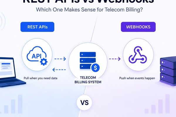 REST APIs vs. Webhooks in Telecom Billing – Which One Actually Makes Sense?
