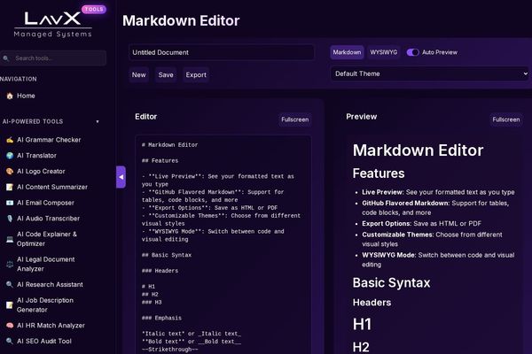 Revolutionize Documentation: LavX’s Markdown Editor Empowers Secure, Live‑Preview Collaboration