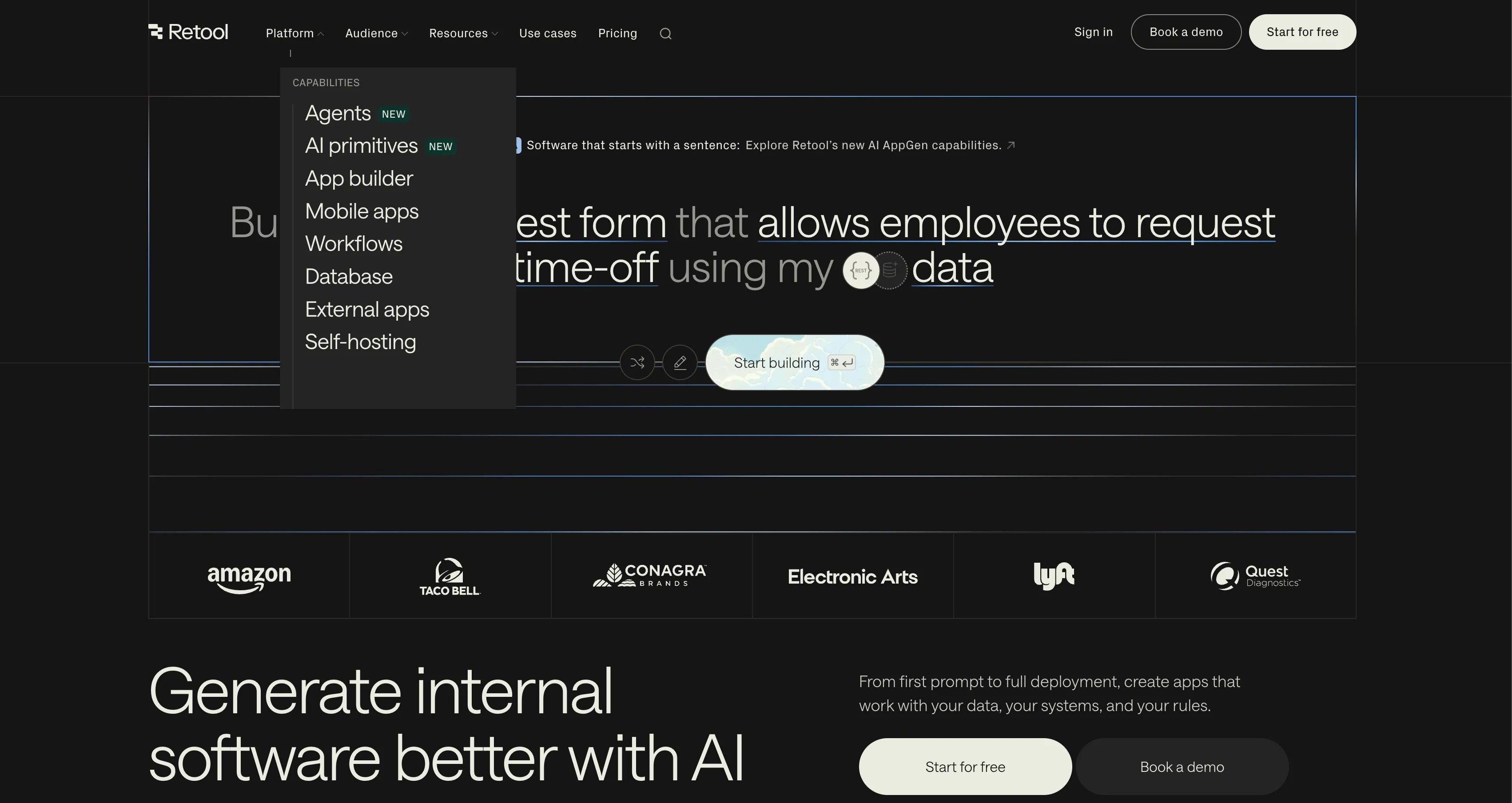 Retool's new AI-heavy positioning