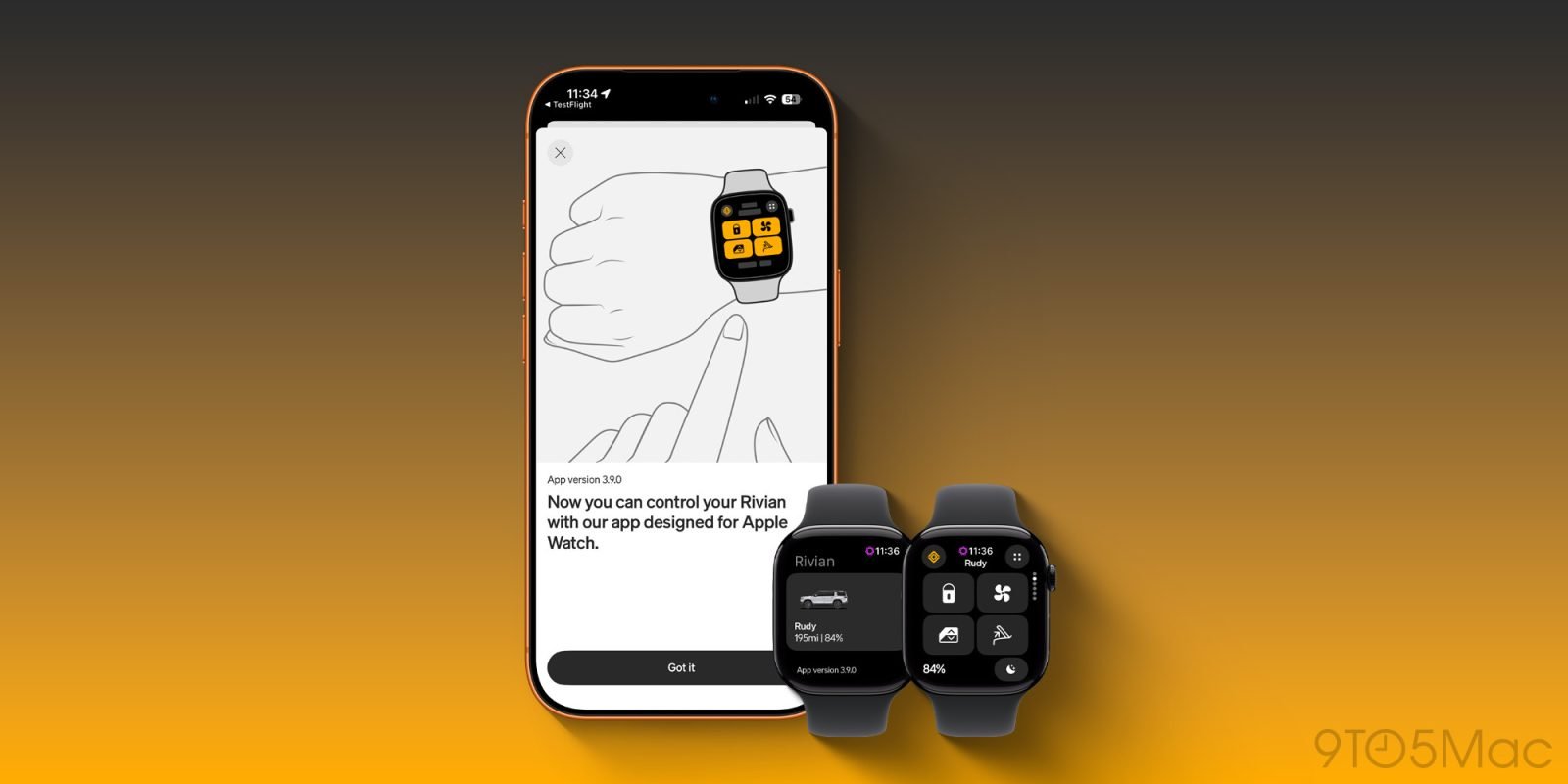 Rivian launches Apple Watch app with vehicle controls & digital key - 9to5Mac