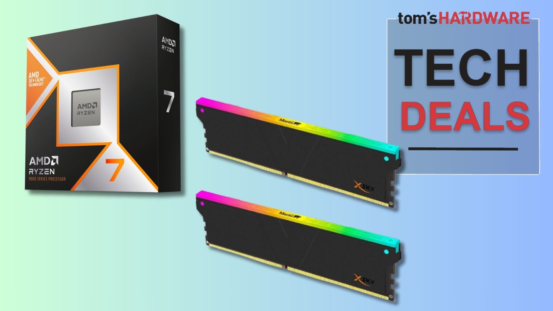 AMD Ryzen 7 9850X3D with V-Color 32GB DDR5 RAM Newegg comvo deal