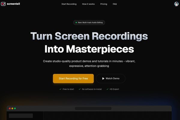 Screentell: Browser-Based Video Editing Emerges as Privacy-First Alternative