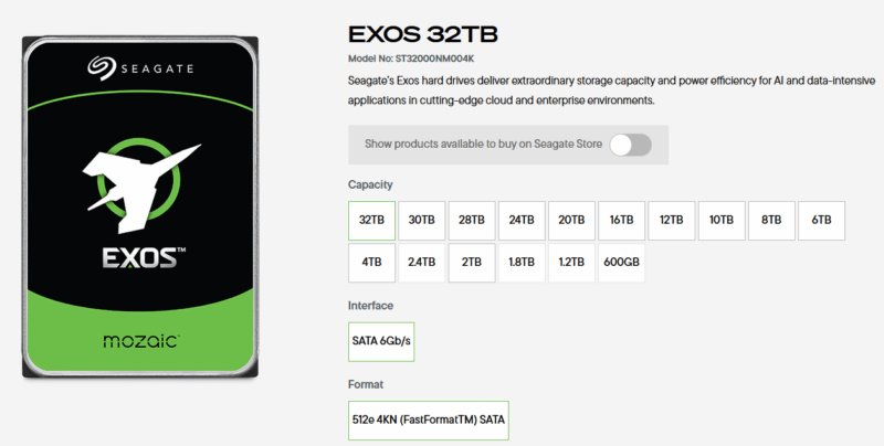 32TB Exos Branding