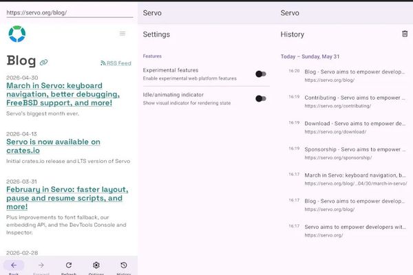 Servo 0.2 Brings Major UI Overhaul and New Web Feature Support