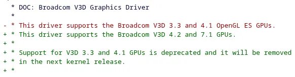 Broadcom V3D 3.3 and 4.1 GPUs Face Deprecation in Linux Kernel