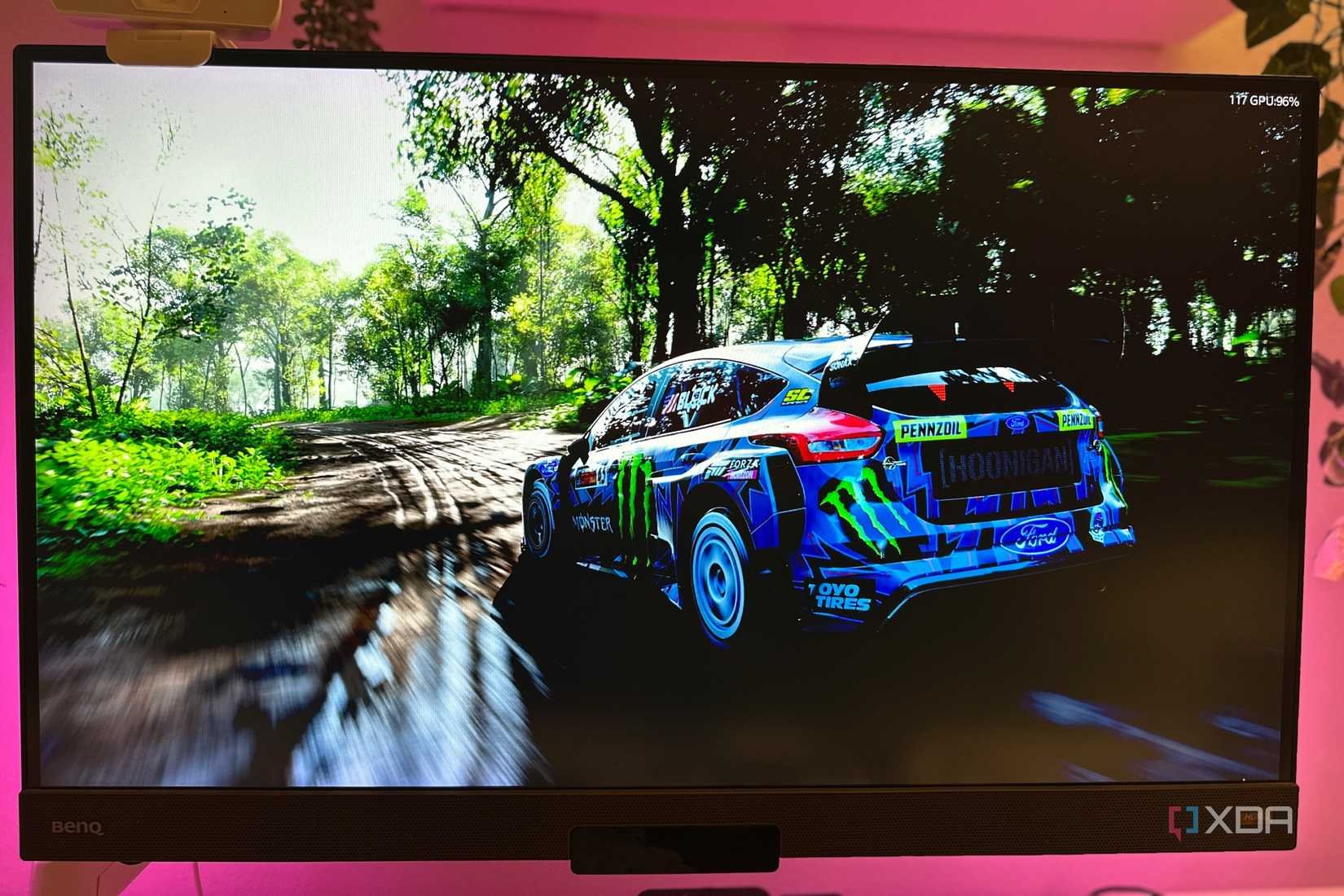 A Hoonigan Ford Focus in Forza Horizon 6.