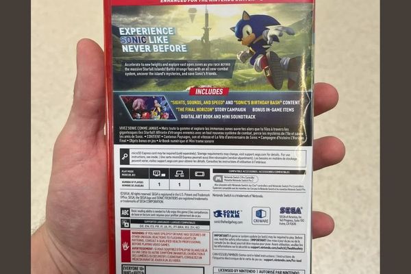 Walmart worker posts Sonic Frontiers: Definitive Edition Switch 2 box photos
