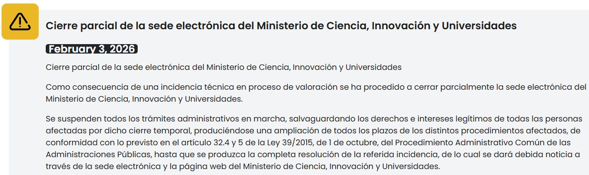 Notice on the Ministry's website