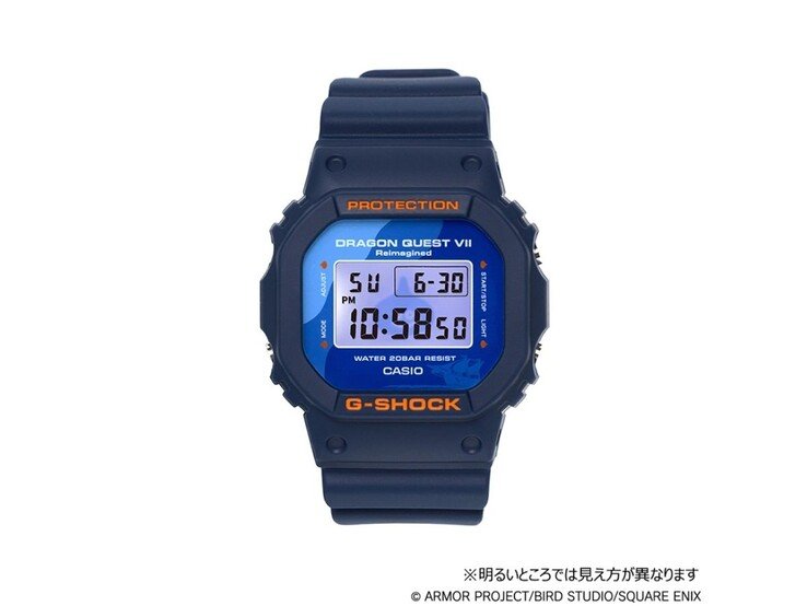 The Casio G-Shock x Dragon Quest VII Reimagined DW-5600X watch. (Image source: Square Enix)
