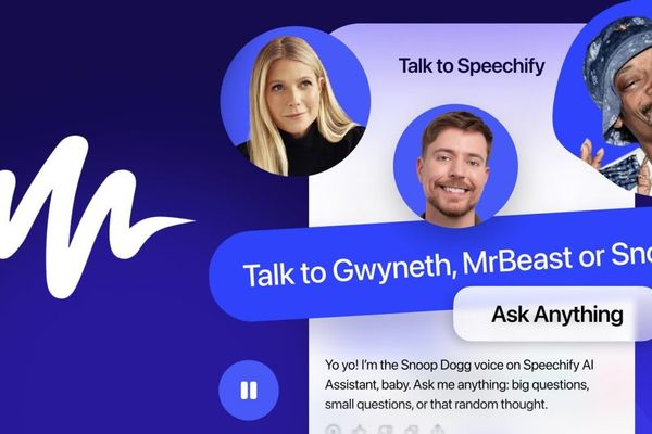 Speechify's AI Voice Assistant Now Speaks Like Celebrities